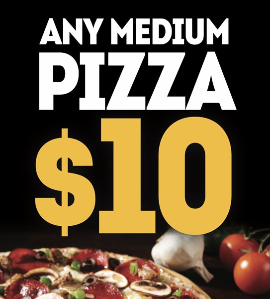 $10 Medium Pizza!