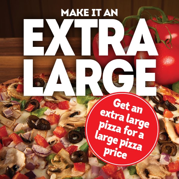 XL for Large Pizza Price 
